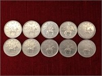 10 - 1973 Canada RCMP 25¢ Coins