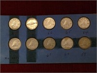 1959 - 1968 Canada Silver 10¢ Coins