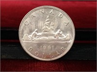 1961 Canada One Dollar Silver Coin