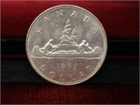 1961 Canada One Dollar Silver Coin