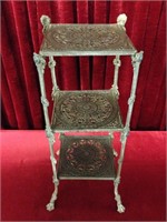 Vintage 3 Tier Cast Iron Plant / Display Stand
