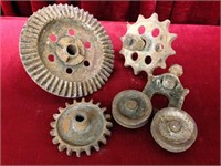 Vintage Steel Gears & Rollers