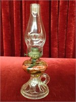 Vintage Queen Mary Clear Glass Oil Lamp