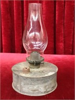 Primitive Metal Oil Lamp