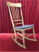 Vintage / Antique Press Back Nursing Rocking Chair