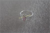 STERLING RING WITH PINK STONE