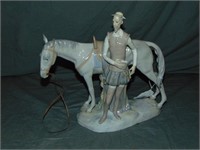 Spanish Porcelain Figurine. Horse and Don Quixoti