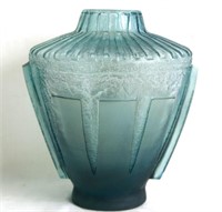 Art Deco Acid Etched Daum Nancy style glass vase