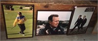 Set of three George Bush Senior framed art