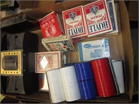 Poker chips & playing cards