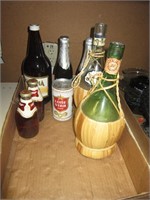 Beer can & wine bottles