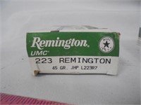 Remington .223, 45gr JHP. 20round box