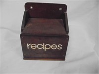 Wooden Hanging Recipe Box