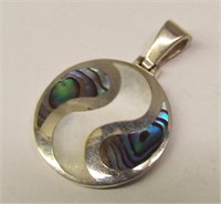 Sterling Abalone & Mother Of Pearl Pendant
