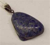 800 Silver & Blue Stone Pendant