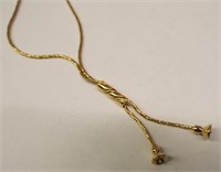 Sterling Silver Goldwash Tassel Necklace