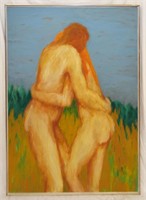 Oil On Canvas Of Nudes