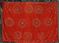 Uzbek large Suzani textile embroidery - 100 yr old