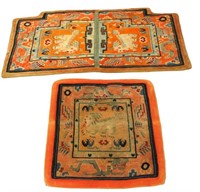 19th C. Tibetan Saddle Rugs- rare complete set