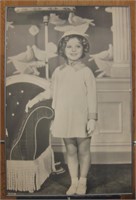 Framed Shirley Temple B&W Poster