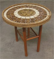 21 " Diameter Tile and Rope Side Table