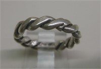 Sterling Silver Twisted design Ring