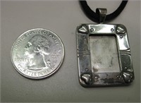 Sterling Silver Portrait Pendant Necklace