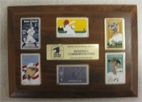 USPS Baseball Commemorative Pin Collection Plaque