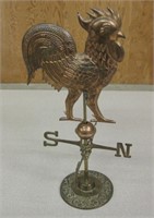 14" Copper & Brass Rooster Weather Vane