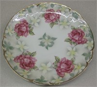 Vintage Rose Decorated Plate - 12" Diameter