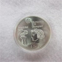 1976 Montreal Olympiad 5 Dollar Coin