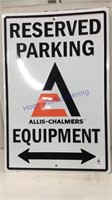 Allis Chalmers parking sign
