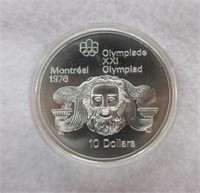 1976 Montreal Olympiad 10 Dollar Coin