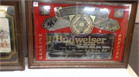 Budweiser mirror 18 inches tall X 26 inches wide