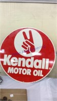Kendall Motor oil sign 23 1/4 inches round