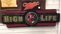 Miller tin sign 
36 inches long X 16