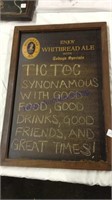 Whitebread Ale wood  chalk board