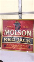 Molson Red Jack  tin sign