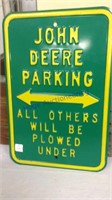 John Deere Parking sign  18 inches X 12 inches