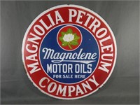 Magnolia Petroleum Company 2 Sided Porcelain Sign