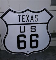 Texas US 66 Metal Sign