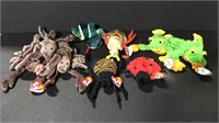 Lot of Ty beanie baby bugs and reptiles