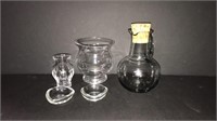 Lot clear glass home decor