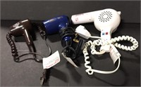 Lot of various hairdryers
