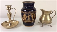 Brass Items with Greek Porcelain