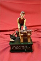 Cast Iron Woodcutter Bank