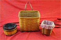 (3) Longaberger Baskets