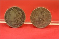 2 Morgan Dollars - 1898s & 1890o