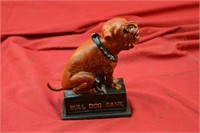Cast Iron Bull Dog Bank