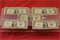 (5) 1935 Silver Certificates